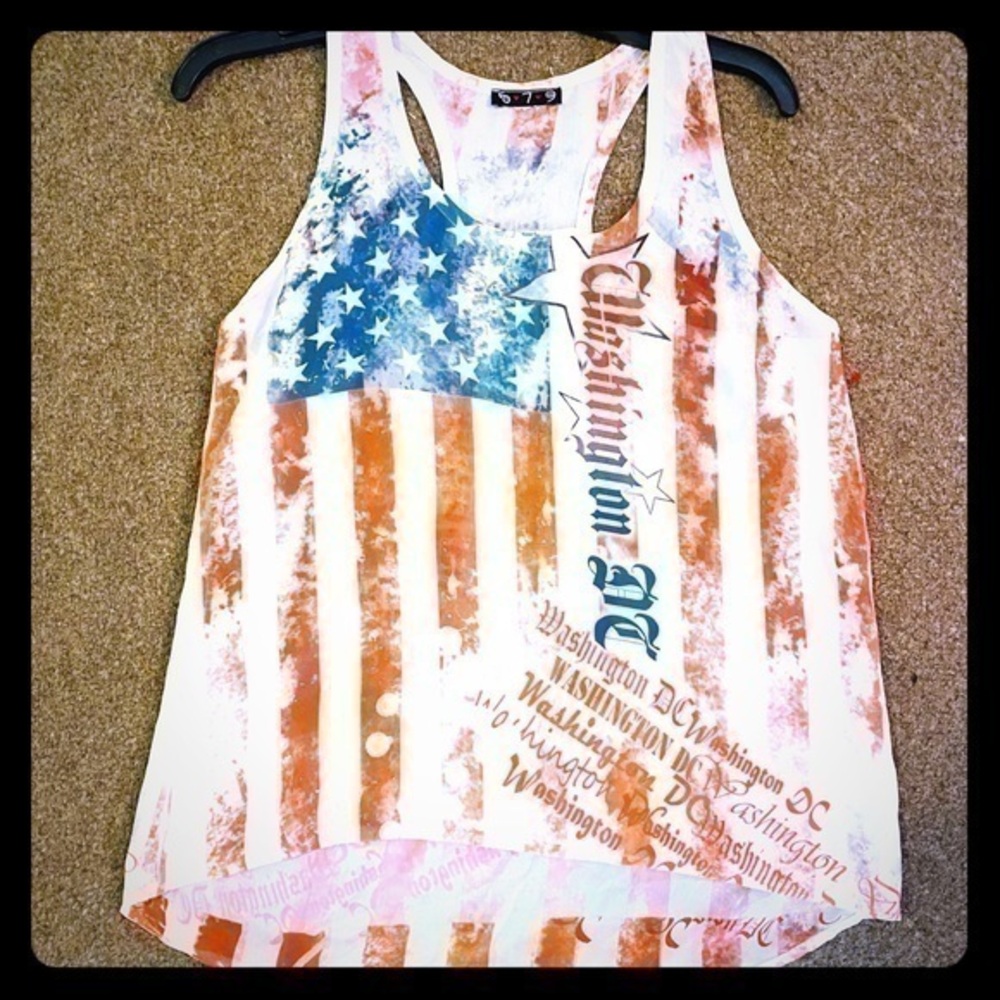 5❤️7❤️9 Patriotic Silky Tank Medium